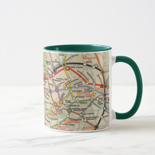 Mug Carte du métro de Londres (Droite)