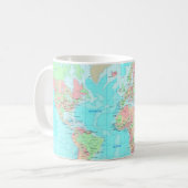 Mug Carte du monde (Devant gauche)