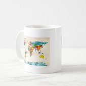 Mug Carte du monde (Devant gauche)