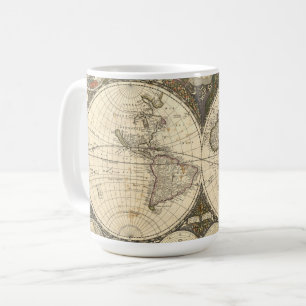 Mug Carte du monde 1660 par Frederick de Wit
