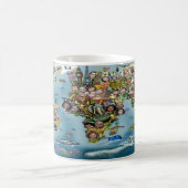 Mug Carte du monde amusant (Centre)