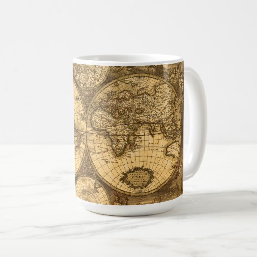 Mug Carte du monde antique (Devant droit)