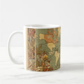 Mug Carte du monde Antique 1886 Illustré (Gauche)