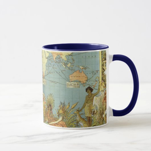 Mug Carte du monde antique de l'Empire britannique, 18 (Droite)