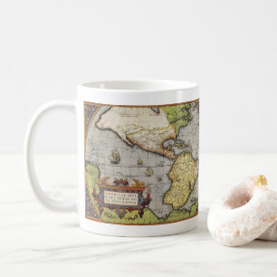 Mug Carte du monde antique des Amériques par Abraham O