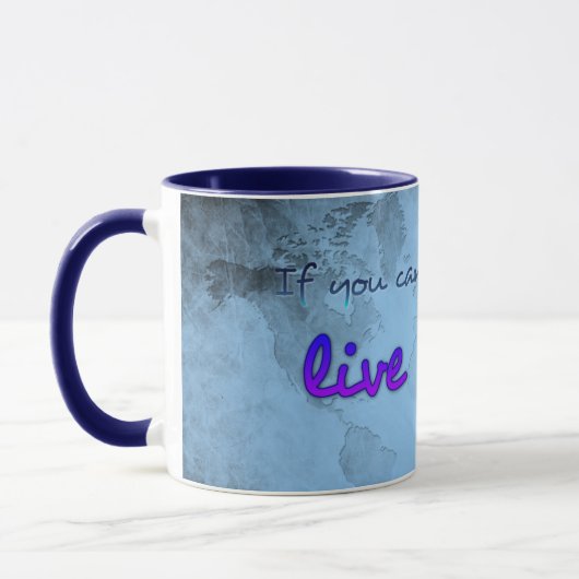 Mug Carte du monde avec devis (Gauche)
