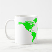 Mug Carte du monde blanc vert (Gauche)
