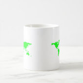 Mug Carte du monde blanc vert (Centre)