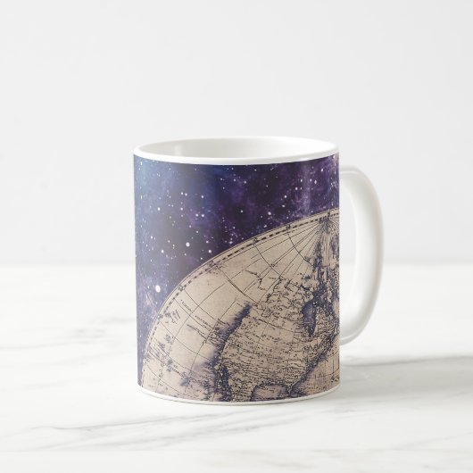 Mug Carte du monde céleste vintage (3) (Devant droit)
