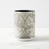 Mug Carte du monde dans 2 hémisphères (Centre)