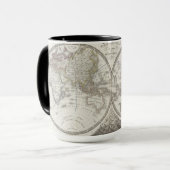 Mug Carte du monde dans 2 hémisphères (Devant gauche)