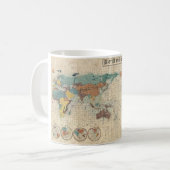 Mug Carte du monde de 1853 Japonais par Suido Nakajima (Devant gauche)