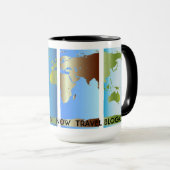 Mug Carte du monde de la bibliothèque retraitée (Devant droit)