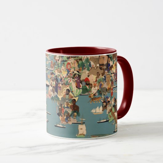 Mug Carte du monde en images (Devant droit)