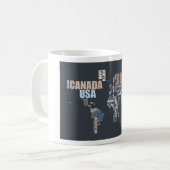 Mug Carte du monde en mots (Devant gauche)