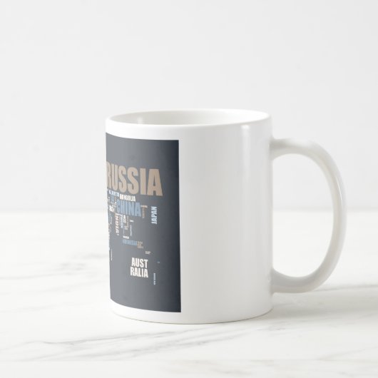 Mug Carte du monde en mots (Droite)
