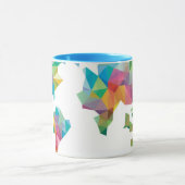 Mug Carte du monde faite de formes géométriques (Centre)
