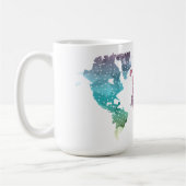 Mug Carte du monde géométrique colorée (Gauche)