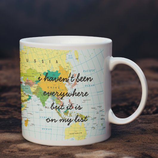 Mug Carte du monde - Je n'ai pas été partout...