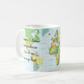 Mug Carte du monde - Je n'ai pas été partout... (Devant gauche)