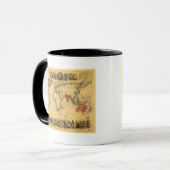 Mug Carte du monde montrant Empire britanniqueCarte pa (Devant gauche)