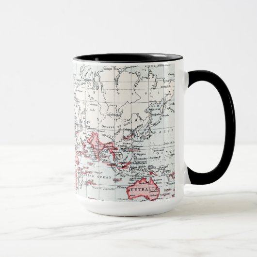 Mug Carte du monde montrant les possessions (Droite)