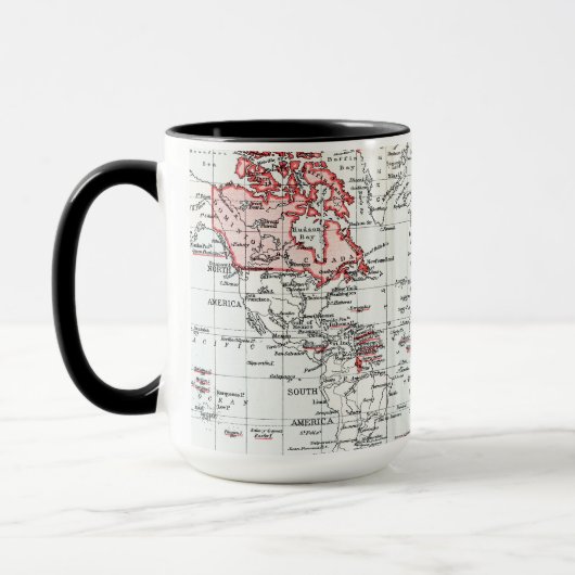 Mug Carte du monde montrant les possessions (Gauche)