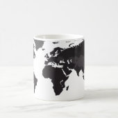 Mug Carte du monde noir et blanc (Centre)