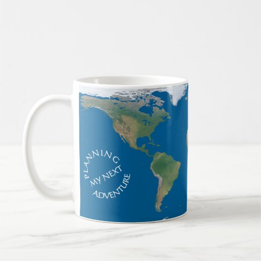 Mug Carte du monde - Planification de ma prochaine ave (Gauche)