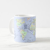 Mug Carte du monde - Planification de ma prochaine ave (Devant gauche)