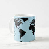 Mug Carte du monde - Planification de ma prochaine ave (Devant gauche)