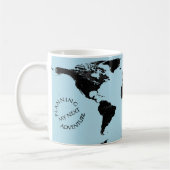 Mug Carte du monde - Planification de ma prochaine ave (Gauche)