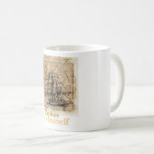 Mug Carte du monde vintage (Devant droit)