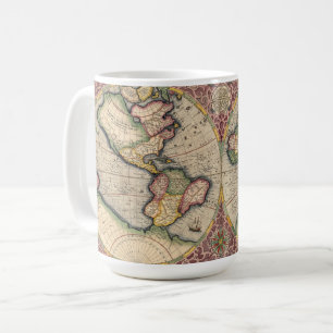 Mug Carte du monde vintage 1609