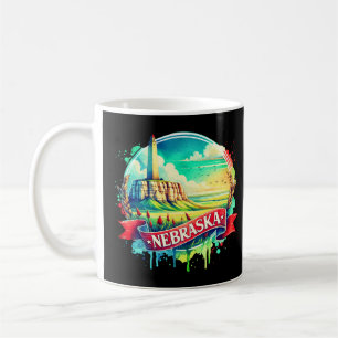 Mug Carte du Nebraska vintage s - État Retro us
