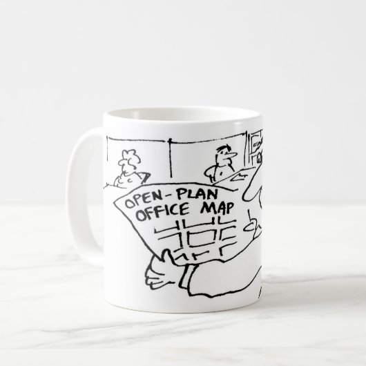 Mug Carte du plan ouvert. Bureau de Funny (Devant gauche)