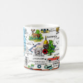 Mug Carte du sud du Michigan (Devant droit)