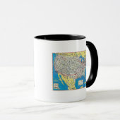 Mug Carte du système American Airlines (Devant droit)