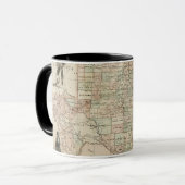 Mug Carte du Texas aux frontières du comté (Devant gauche)
