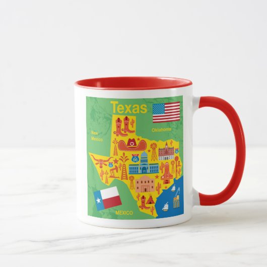 Mug Carte du Texas d'enfants (Droite)