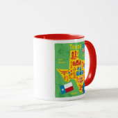 Mug Carte du Texas d'enfants (Devant droit)