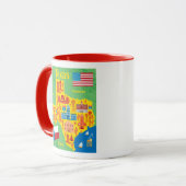 Mug Carte du Texas d'enfants (Devant gauche)
