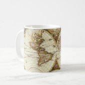 Mug Carte du Vieux Monde antique par Frederick de Wit, (Devant gauche)