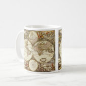 Mug Carte du Vieux Monde antique par Frederick de Wit, (Devant gauche)