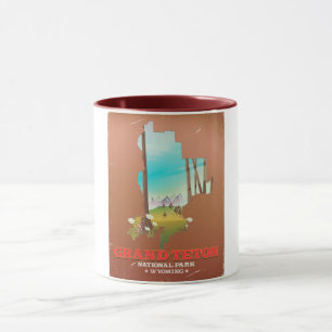 Mug Carte du Wyoming du parc national du Grand Teton