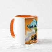 Mug Carte du Zimbabwe affiche illustrée (Devant gauche)