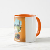 Mug Carte du Zimbabwe affiche illustrée (Devant droit)
