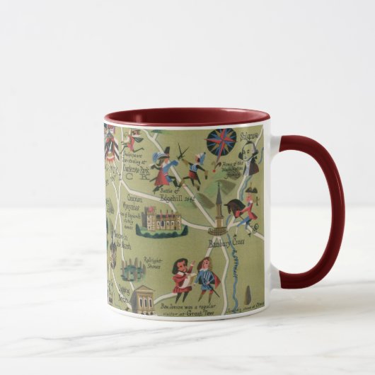 Mug Carte Dunlop du pays de Shakespeare, Angleterre (Droite)