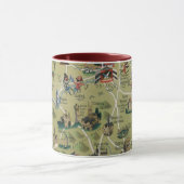 Mug Carte Dunlop du pays de Shakespeare, Angleterre (Centre)