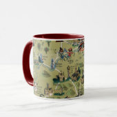 Mug Carte Dunlop du pays de Shakespeare, Angleterre (Devant gauche)